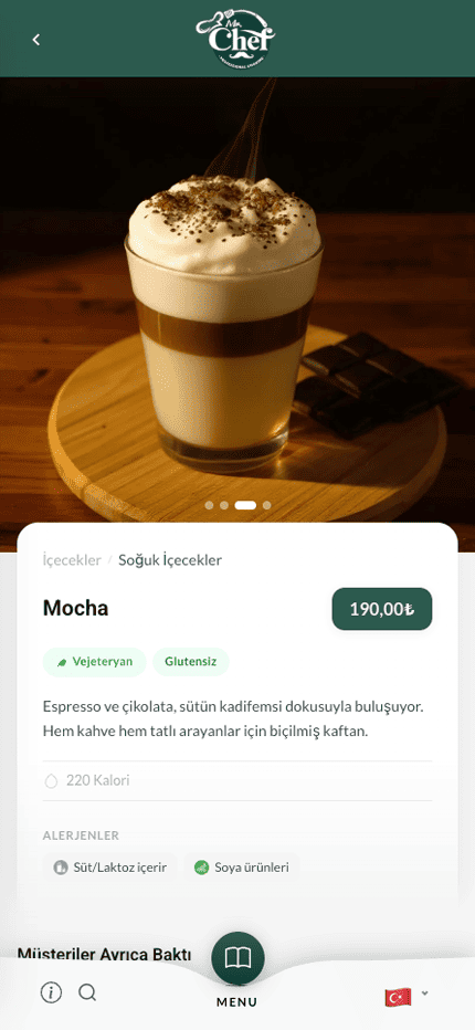 Profesyonel iyileştirme — aynı mocha, editoryal çekim